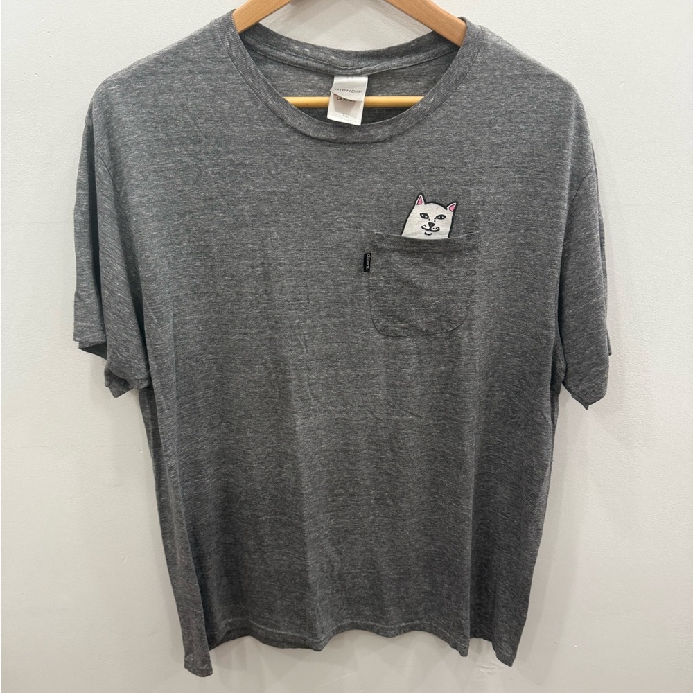 Ripndip Gray Cat Pocket Tee